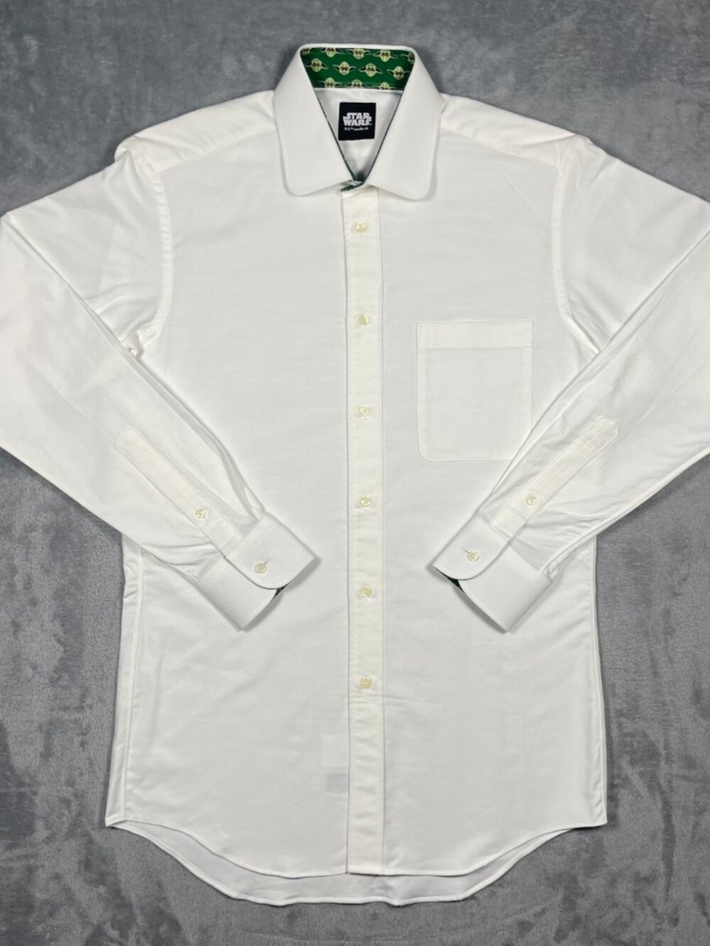 Star Wars x Pitta Re Yoda Detail Button-Up White Shirt Made In Japan Menโs M